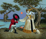 Michael Cheval Michael Cheval Shall We Play II (SN) (Framed)